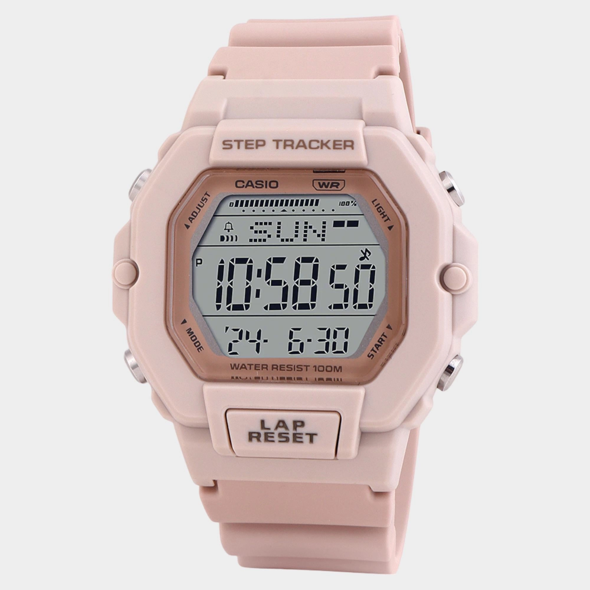 Youth Unisex Quartz Pink Dial Digital Resin Watch LWS-2200H-4AVDF D317