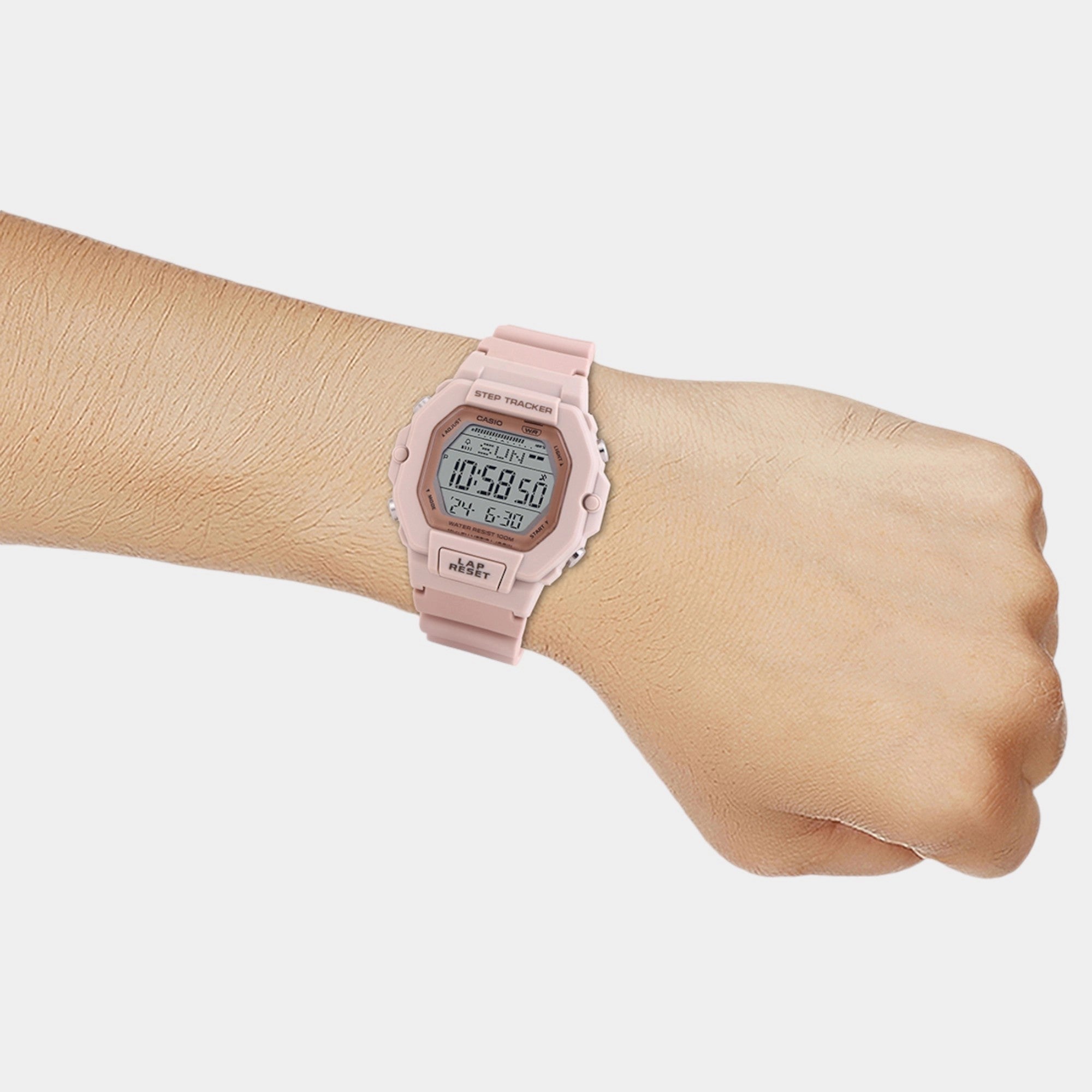 Youth Unisex Quartz Pink Dial Digital Resin Watch LWS-2200H-4AVDF D317