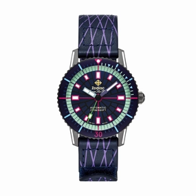 Zodiac Men's Super Sea Wolf Laser Tag Edition Compression Diver Automatic, Gray Stainless Steel Watch