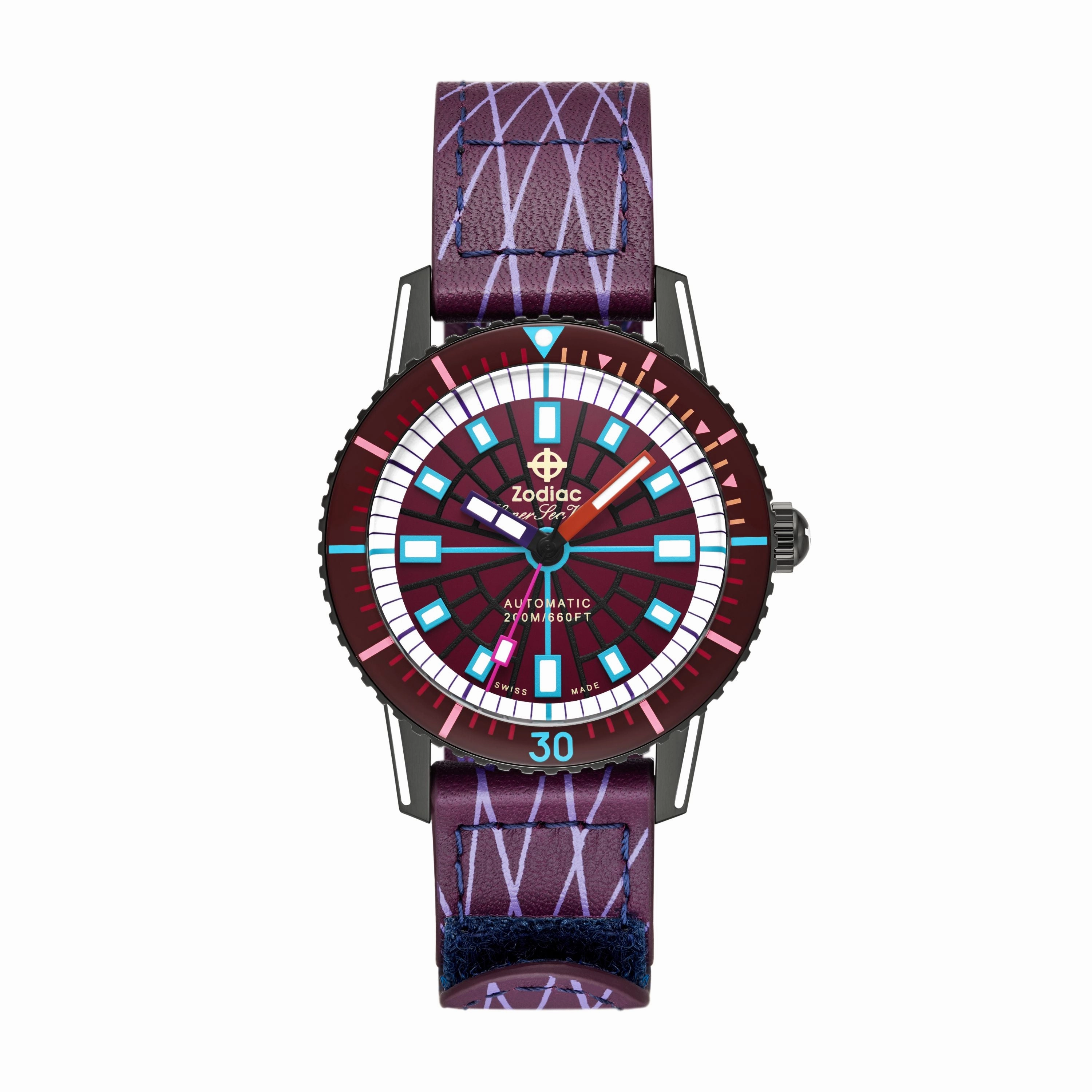 Zodiac Men's Super Sea Wolf Laser Tag Edition Compression Diver Automatic, Gray Stainless Steel Watch